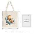 thumbnail image 3 of Cozy Bear Reading Tote Bag - Cute Canvas Bag with Bear in Armchair Perfect for Shopping Travel & Parties Eco-Friendly & Stylish, 3 of 4