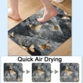 thumbnail image 4 of Bath Mat Rug,Black gray marble, golden butterfly Non Slip Quick Dry Super Absorbent Thin Bathroom Rugs Fit Under Door-Easy to clean Bathroom Floor Mats-Shower Rug for Shower Sink Bathtub(16" x 24"In), 4 of 6