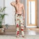 thumbnail image 2 of Balery Cartoon Mushrooms Pantalones de pijama para hombre, pijama ultraligero, pantalón de descanso-3X-Large, 2 of 6