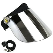 Sun Visor Hat Cap UV Protection - Premium Adjustable Solar Headband Face Shield Black Mirrored