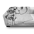 thumbnail image 3 of Sketch Art Soft Flannel Fleece Throw Blanket, Nursery Themed Doodle of a Smiling Tortoise in Hand Drawn Style, Cozy Plush for Indoor and Outdoor Use, 70" x 90", Charcoal Grey and White, by Ambesonne, 3 of 6