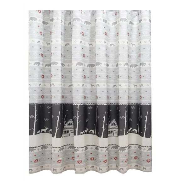 St . Nicholas Square Fairisle Cabin Shower Curtain, 70 x 70, Polyester