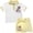 White/Yellow, variant on Girls Puff Ink Long Sleeve Front & Back Toddler Dress