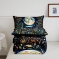 thumbnail image 5 of jejeloiu Nautical Botanical Full Size Comforter Sets For Girls,Calm Print Bedding Comforter Set,Multicolor Navy,Black Reversible,3pcs,1 Comforter and 2 Pillowcases, 5 of 7