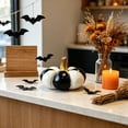 thumbnail image 6 of Black White Pumpkin Decor Resin Pumpkin Figurines Home Decor Table Decor Shelf Decor Mantel Decor Farmhouses Thanksgiving Fall Centerpiece, 6 of 6