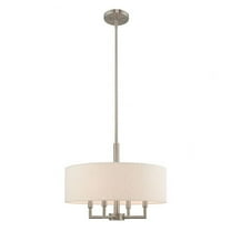 Modern Traditional Four Light Chandelier-Brushed Nickel Finish Bailey Street Home 218-Bel-3110390