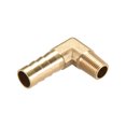 thumbnail image 3 of Brass Barb Hose Fitting 90 Degree Elbow 10mm Barbed x 1/8 PT Male Pipe 3pcs, 3 of 5