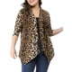 thumbnail image 1 of Cárdigan TalGrande Estampado De Leopardo Frente Abierto uxcell Beige 3XL, 1 of 6