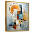 thumbnail image 2 of Designart "Assembling Cubism In Orange And Blue I" Cubism Floater Framed Canvas Art Print, 2 of 5