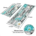 thumbnail image 3 of Teal Kitchen Rugs, Flower Daisy Rug for Kitchen, Farmhouse Kitchen Rugs and Mats Non-Skid Washable, Kitchen Floor Mats for in Front of Sink, Teal Kitchen Accessories and Decor, Kitchen Mat Set of 2, 3 of 6
