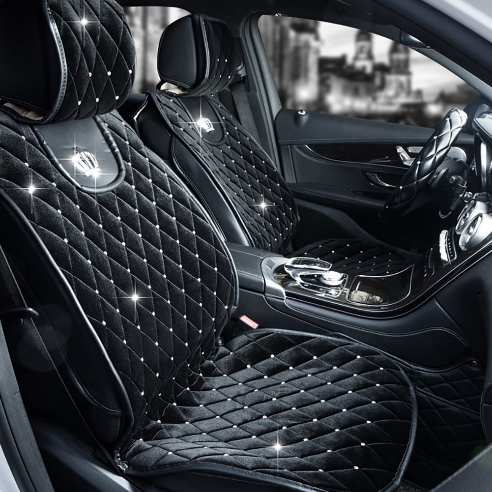 Carshaping Soft Velvet With Bling Diamond 1PC Universal Fit Front Car