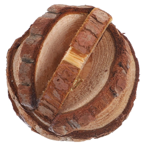 GAXIRE 1-Pack Wooden Bell-Shaped Chew Toy for Hamsters, , Chinchillas, Squirrels - Pet Molar Care