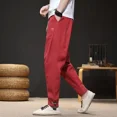thumbnail image 3 of Pantalones ajustados de otoño e invierno para hombre, pantalones deportivos lisos, ajustados, recortados, pantalones deportivos para hombre, mallas, estéticas, sexys, sexys, sueltos, 3 of 5