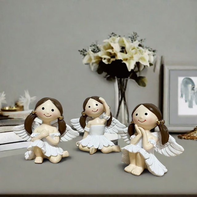 Fiudx Estatua Decorativa de Niña, Diseño Artístico Elegante, Material Duradero, Decoración Elegante para El Hogar, Accesorio para Sala de Estar, Dormitorio y Oficina, Regalo Perfecto para Hermanas, T