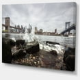 thumbnail image 2 of Skyline with Brooklyn Manhattan Bridges - Large Cityscape Canvas Art Print, 2 of 4