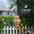 thumbnail image 5 of Clearance! Upgraded Hanging Solar Lantern Outdoor Decor, Moroccan Solar Lights for Outside Garden Decorations, Waterproof Matel LED Lanterns Garden Gifts for Mom, Women, Patio, Yard,Mothers Day, 5 of 9