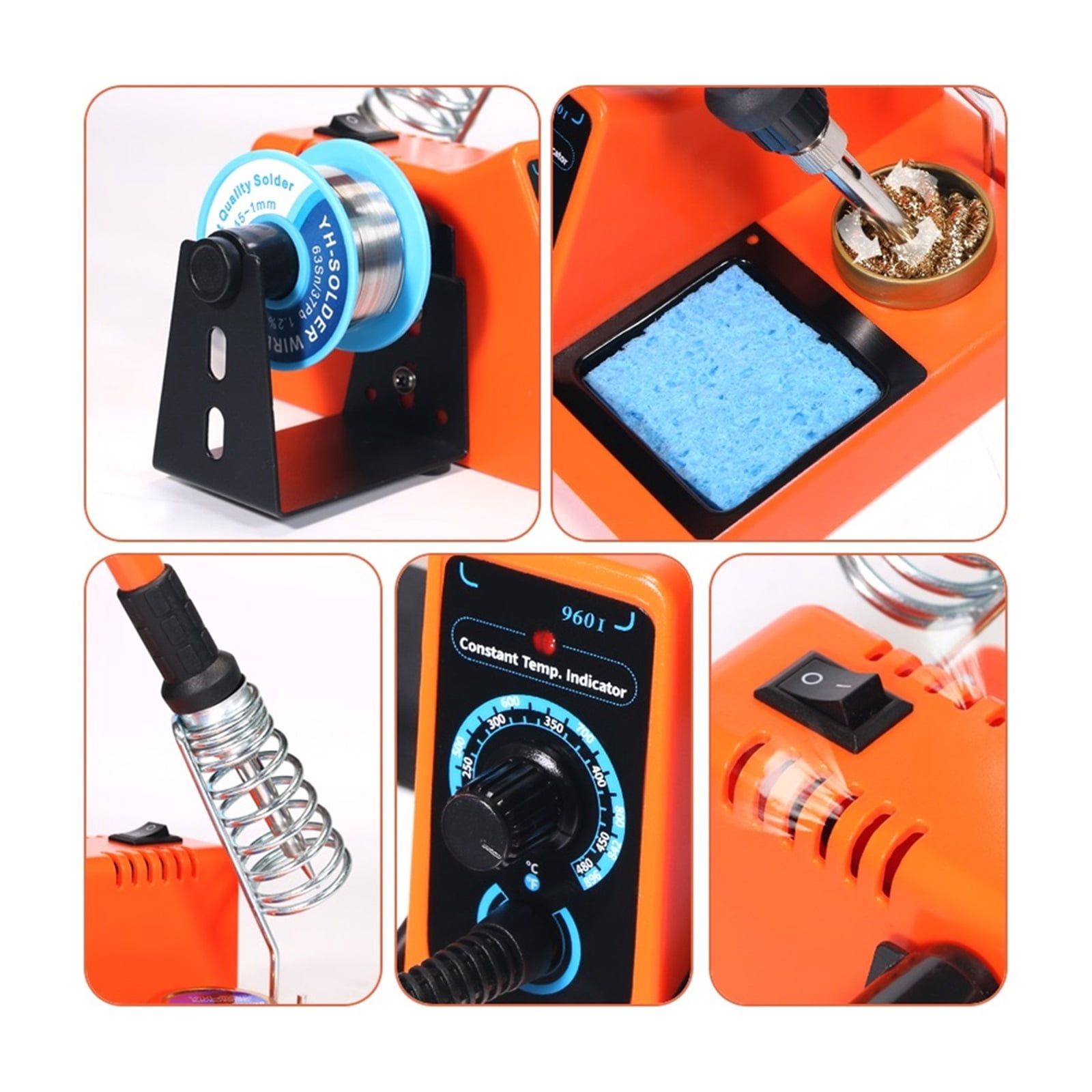 926LED-III 130W Soldering Iron With 2 Helping Hands Electric Soldering Iron Min SMD Soldering Station DIY Soldering Kit ,High Temperature Resistant