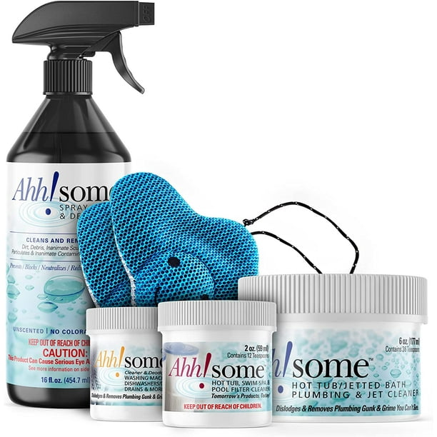 AhhSome Platinum Hot Tub Cleaning Value Pack, Five Household Cleaning