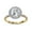 Yellow Gold, variant on Halo Solitaire Engagement Ring for women, 1.85 Carat (ctw) Round Cut Lab Grown Diamond Ring In 14K White Gold Over Sterling Silver F-G-H, SI Quality Gifts For Her Ring Size-4