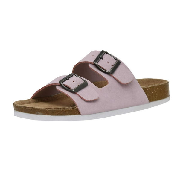 Pink footbed sandals sale