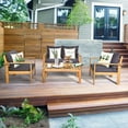 thumbnail image 6 of Costway 8PCS Patio Furniture Set Acacia Wood Thick Cushion Loveseat Sofa Garden, 6 of 11