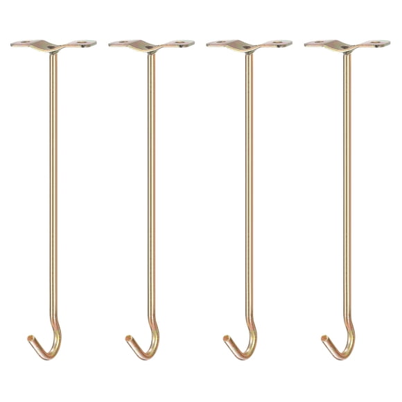 Ceiling Hooks, 4Pack 16 Inch Screw Mounted Top Long Hooks - for Hanging Plant Pots, Fans, Lights, Lanterns