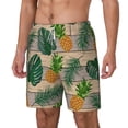 thumbnail image 2 of Gaeub Pineapples Palm Leaves Mens Swim Trunks Stretch Beach Shorts Quick Dry for Men Swim Shorts Swimwear with Pockets- 3X-Large, 2 of 9