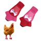thumbnail image 1 of Uxcell 1-Par de Zapatos para Pollos, Botas Antideslizantes de Malla para Pies de Gallinas/Gallo Uso Interior Exterior [Rosa-rojo, Tamaño M], 1 of 6