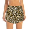 thumbnail image 2 of KLL Leopard Pattern Shorts Women,Athletic Shorts High Waisted Running Shorts Pocket Sporty Short Gym Elastic Workout Shorts-XX-Large, 2 of 7