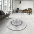 thumbnail image 3 of Ahgly Company Indoor Square Patterned Gunmetal Gray Area Rugs, 8' Square, 3 of 6