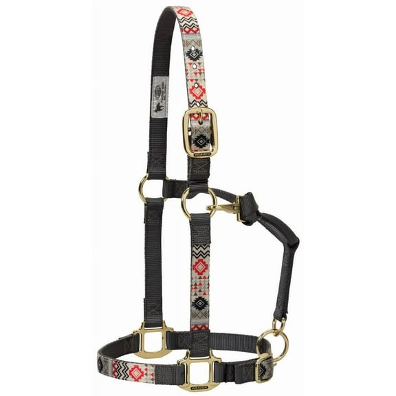 Weaver Leather Double-Ply Nylon Halter - Adjustable Fit Crimson / Average Horse