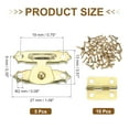 thumbnail image 2 of Uxcell Small Hinges for Wooden Box,Vintage Engraved Latch Hook Hasp with Screws for Jewelry Box Golden, 2 of 7