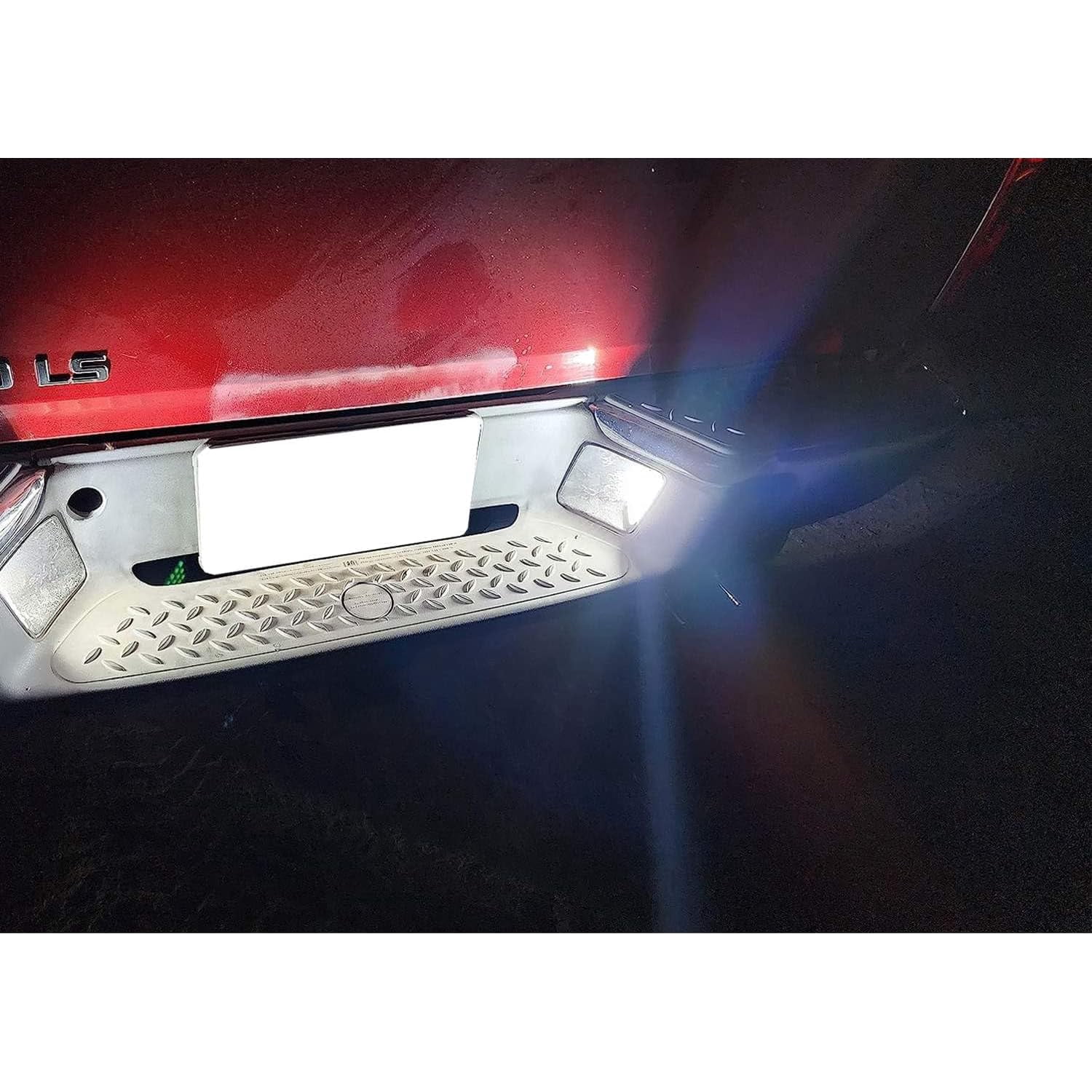 OEM-Fit 3W Full LED License Plate Light Assembly Kit For Chevy 2004-2012 Colorado GMC Canyon Pickup Truck, Powered by 21-SMD Xenon White LED Diodes
