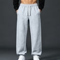 thumbnail image 6 of Guluxicc Sweat Pants for Men Loose Drawstring Straight Leg Athletic Trousers with Pockets for Everyday Fall Winter, 6 of 8