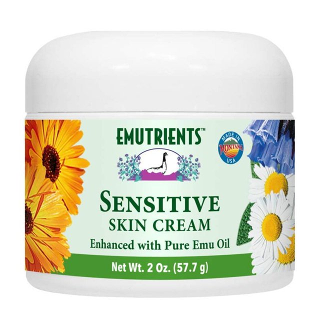 Montana Emu Ranch - Crema para piel sensible frasco de 2 onzas - Mejorada con aceite puro de Emu y formulada para proteger la piel delicada