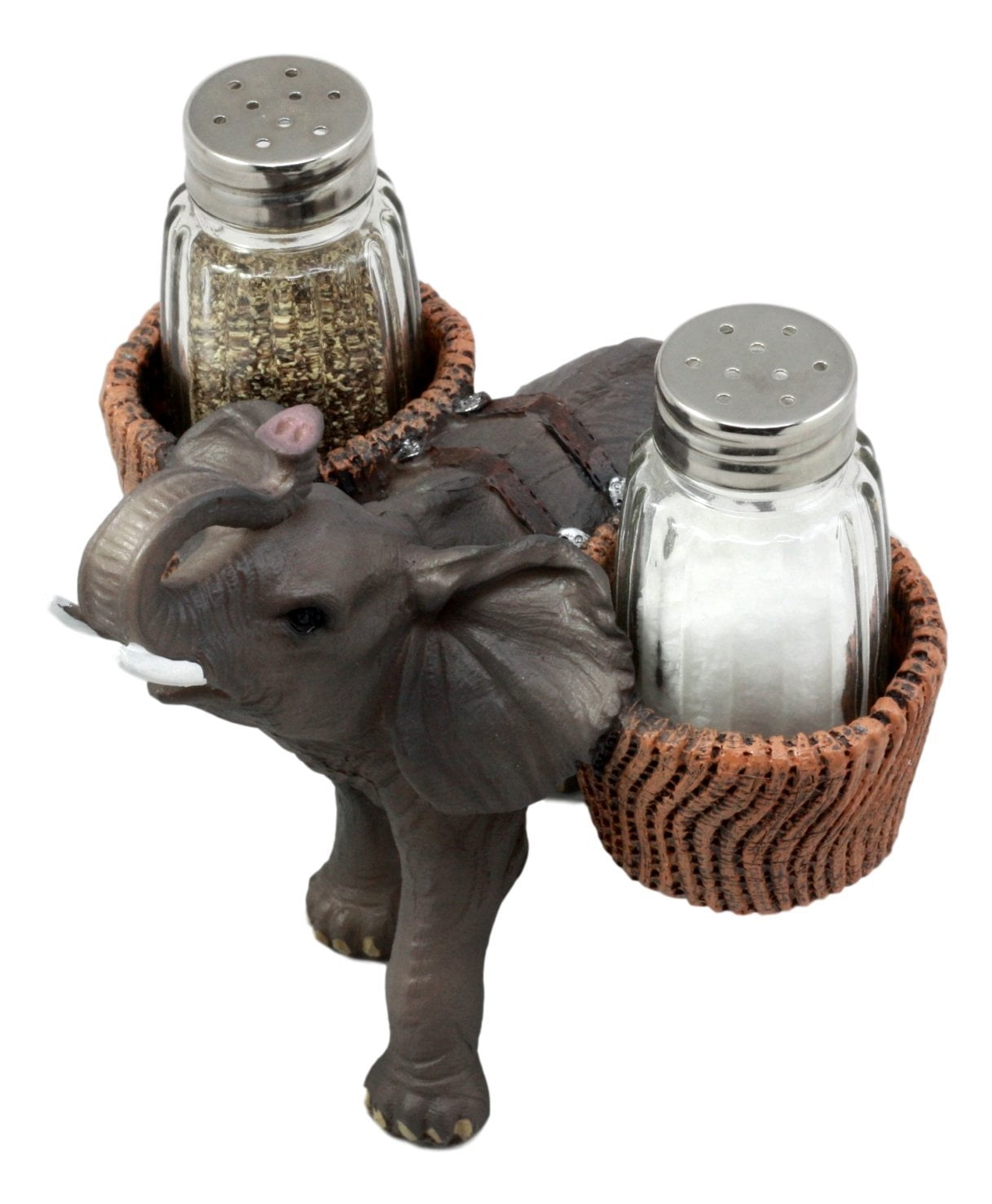 Ebros African Bush Elephant Glass Salt & Pepper Shakers Holder Decor 7 H -  Walmart.com in 2023