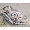 thumbnail image 2 of Boucher, Francois 24x20 Black Modern Framed Museum Art Print Titled - A Sleeping Baby, 2 of 4