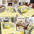 thumbnail image 5 of Non-Slip Rug Pad Rugs Summer Lemons Glass Cup Rectangle Area Rugs 5x7Ft Soft Carpet Pads for Living Room Kids Room, Yellow White Check, 5 of 9