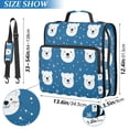 thumbnail image 2 of FORMRS Zipper Binder with Shoulder Strap 2-inch Ring 500 Sheet Capacity File Bag, Blue Polar Bear, 2 of 5