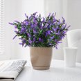 thumbnail image 2 of Coolmade 10" Artificial Lavender Fake Shrubs Flowers 8 Bundles UV Resistant Hanging Flower (Purple), 2 of 7