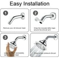 Bright Showers High Pressure Rain Showerhead, 5 Spray Settings ...