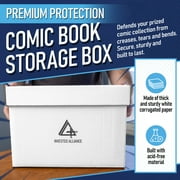 Premium Comic Book Storage Boxes | Short Cardboard Comic Book Box. Thick White Comic Box. Comic Storage Box for 150-175 Books. Comic Book Storage Case/Bin to Showcase Collectibles. (3 Pack)