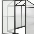 thumbnail image 3 of VEIKOUS 6' x 10' Walk-in Polycarbonate Greenhouse for Outdoor with Aluminum Frame, Lockable Door and Window , Gray, 3 of 8