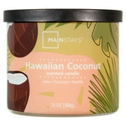 Mainstays 3-Wick Wrapped Hawaiian Coconut Scented Candle, 13 oz