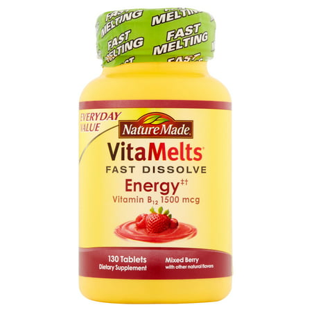 Nature Made VitaMelts énergie vitamine B12 Comprimés Supplément, 130 count