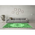 thumbnail image 3 of Ahgly Company Indoor Rectangle Oriental Emerald Green Modern Area Rugs, 2' x 4', 3 of 4