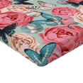 thumbnail image 2 of Ambesonne Colorful Fitted Sheet, Peony Rose Butterflies, King Size, Multicolor, 2 of 3