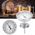thumbnail image 3 of Kitchen Stainless Steel 1.5inTC OD 50.5mm Beer Thermometer 0~220°F Temperature Measuring Homebrew Meter, 3 of 8