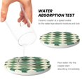 thumbnail image 5 of Round Ceramic Car Coasters 2 Pack Absorptive Clean Cork Bottom For Anti-Slip Use On Most Cars Lightseagreen Colorful Houndstooth_2, 5 of 8