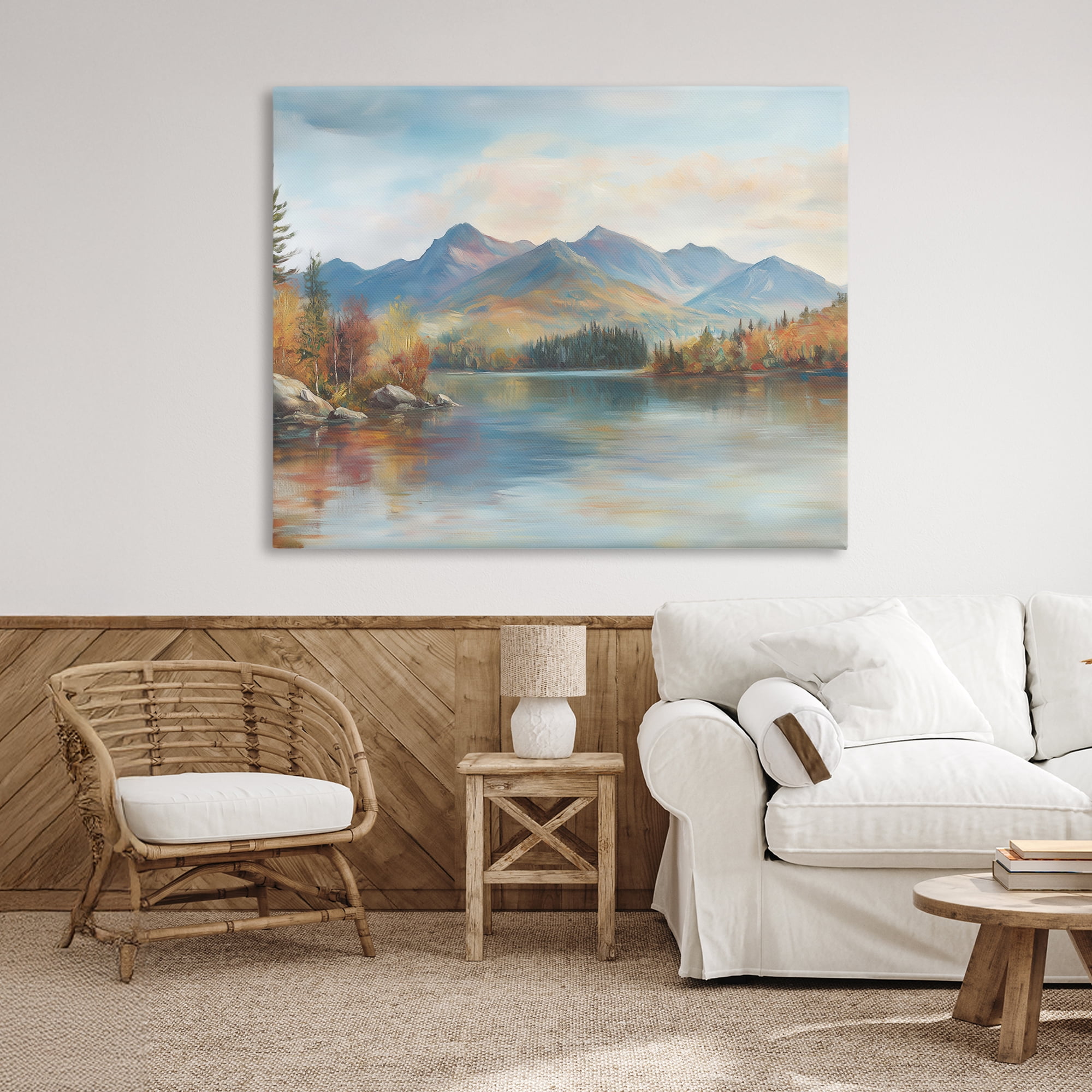Stupell Industries Rustic Lake Landscape in Fall Canvas Wall Art, design by LSR Design Studio